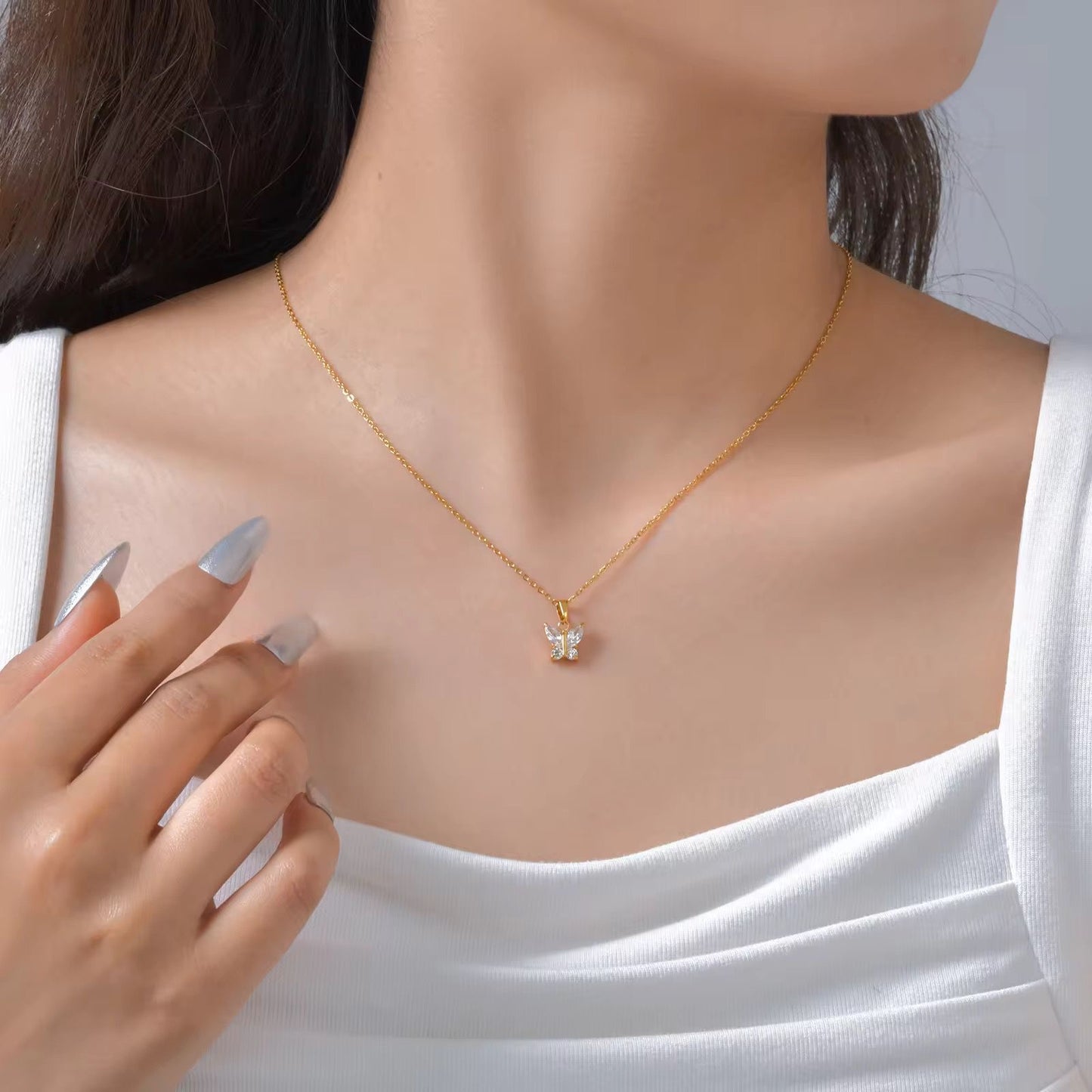 Glass Wings Necklace