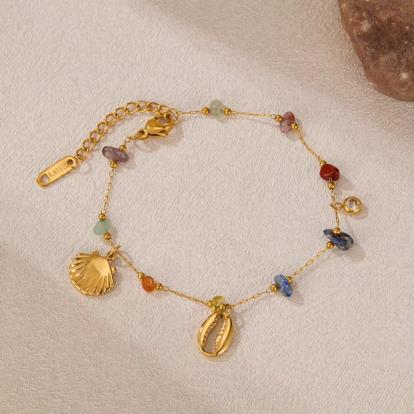 Gem Rock Charm Bracelet