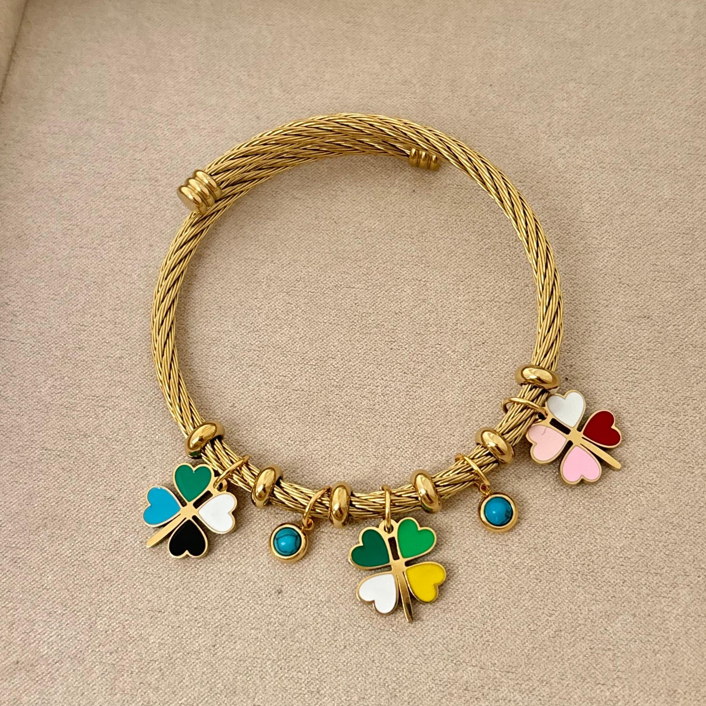 Lucky Leafy Charm Bracelet