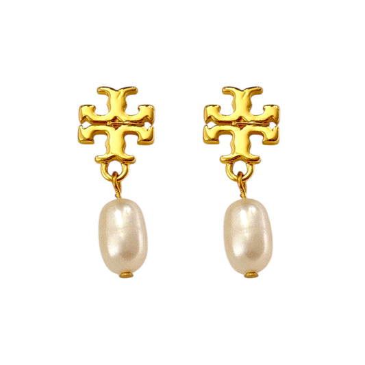 Luxury Kira Baroque Pearl Culture Earrings -22K