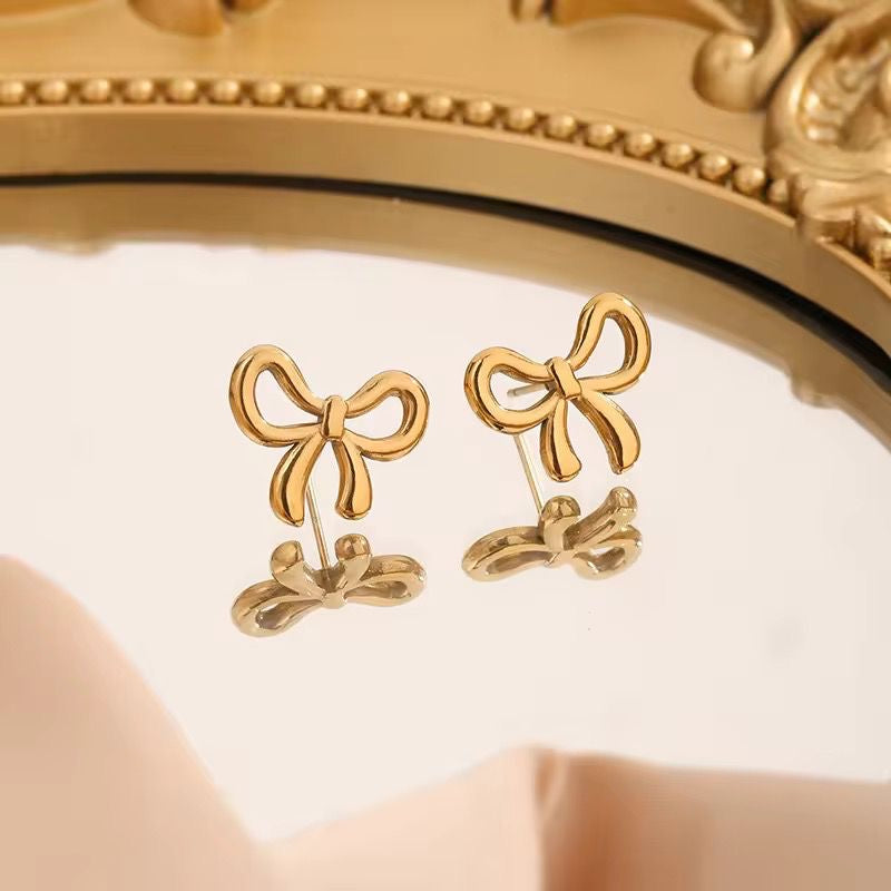 Sweetheart Baby Bow Studs