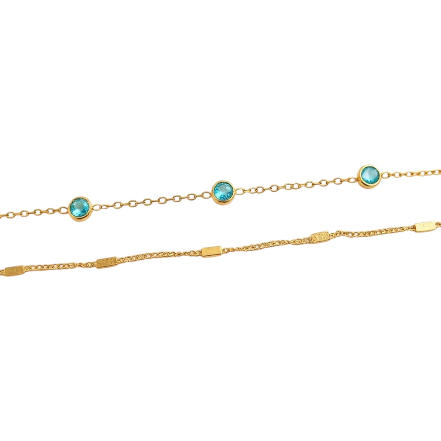 Sapphire Dots Layered Bracelet