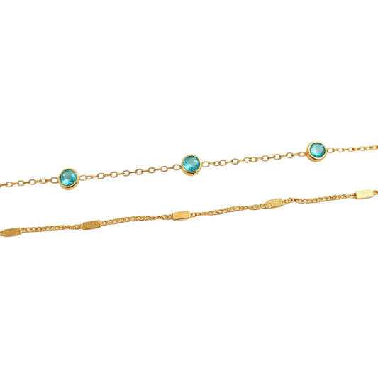 Sapphire Dots Layered Bracelet