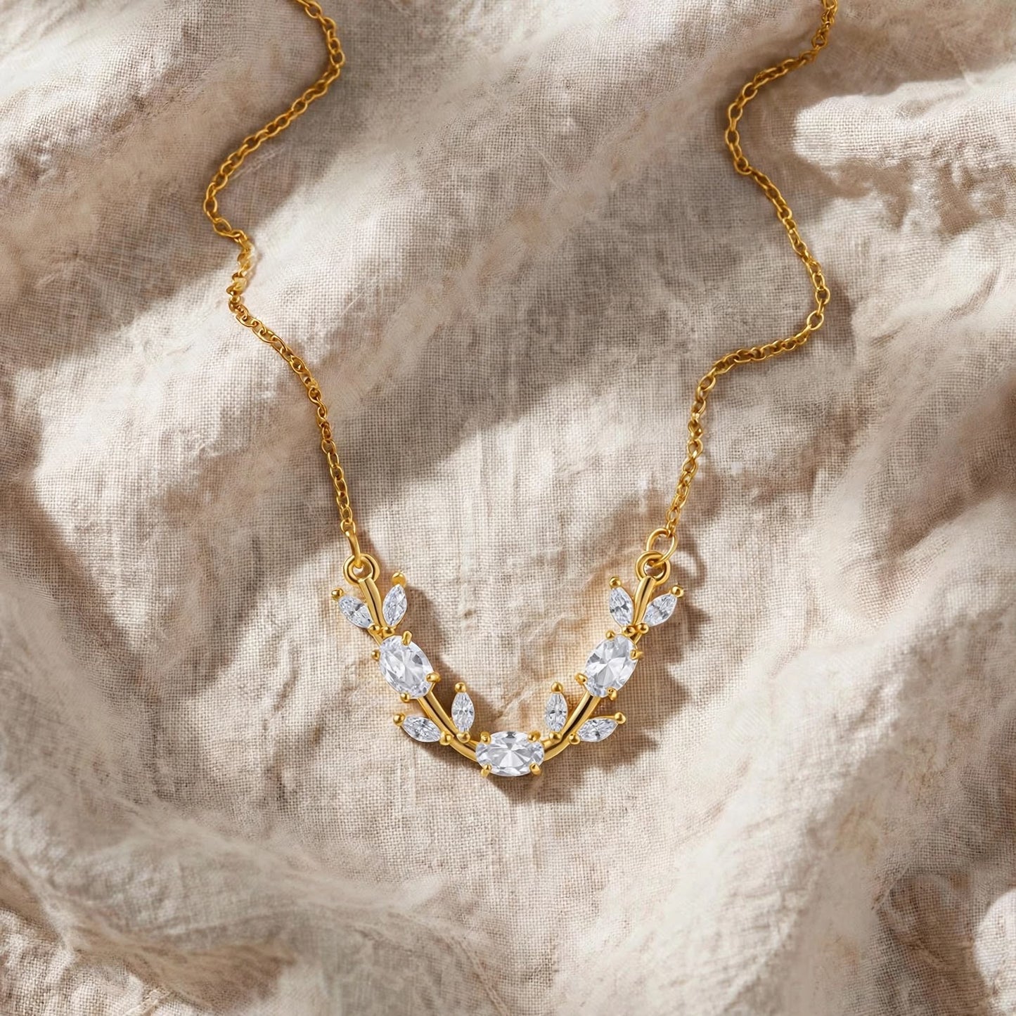Diamond Tulip Necklace