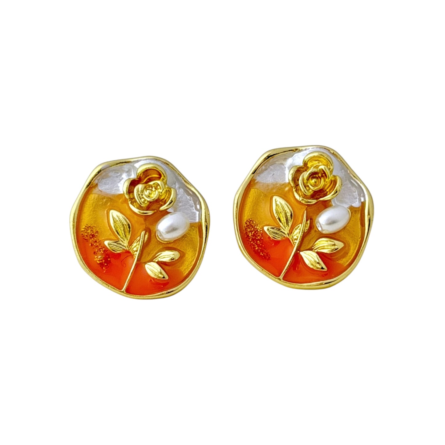 Enchanted Rose Studs -Marygold