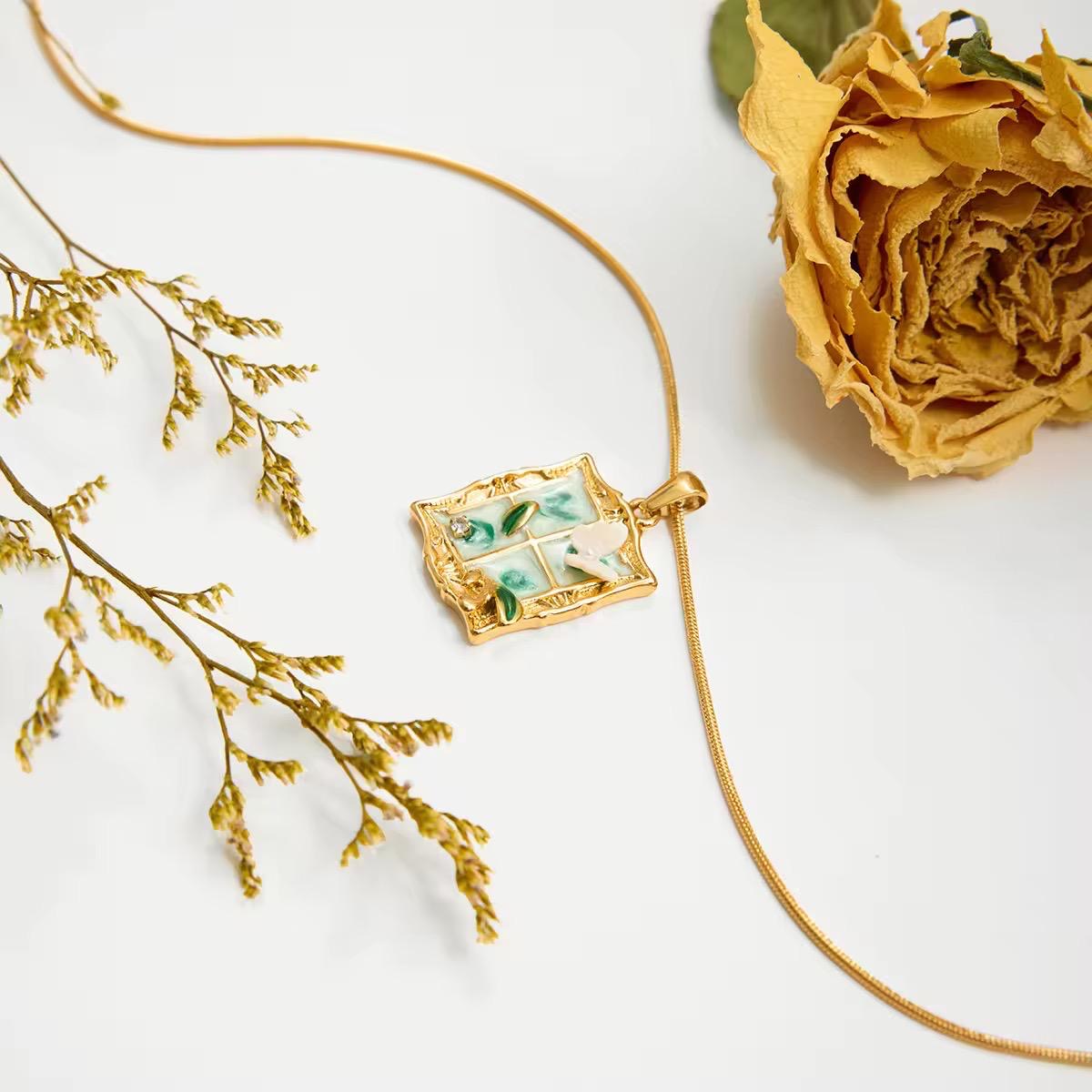 Vienna Wings Necklace -Hand Painted