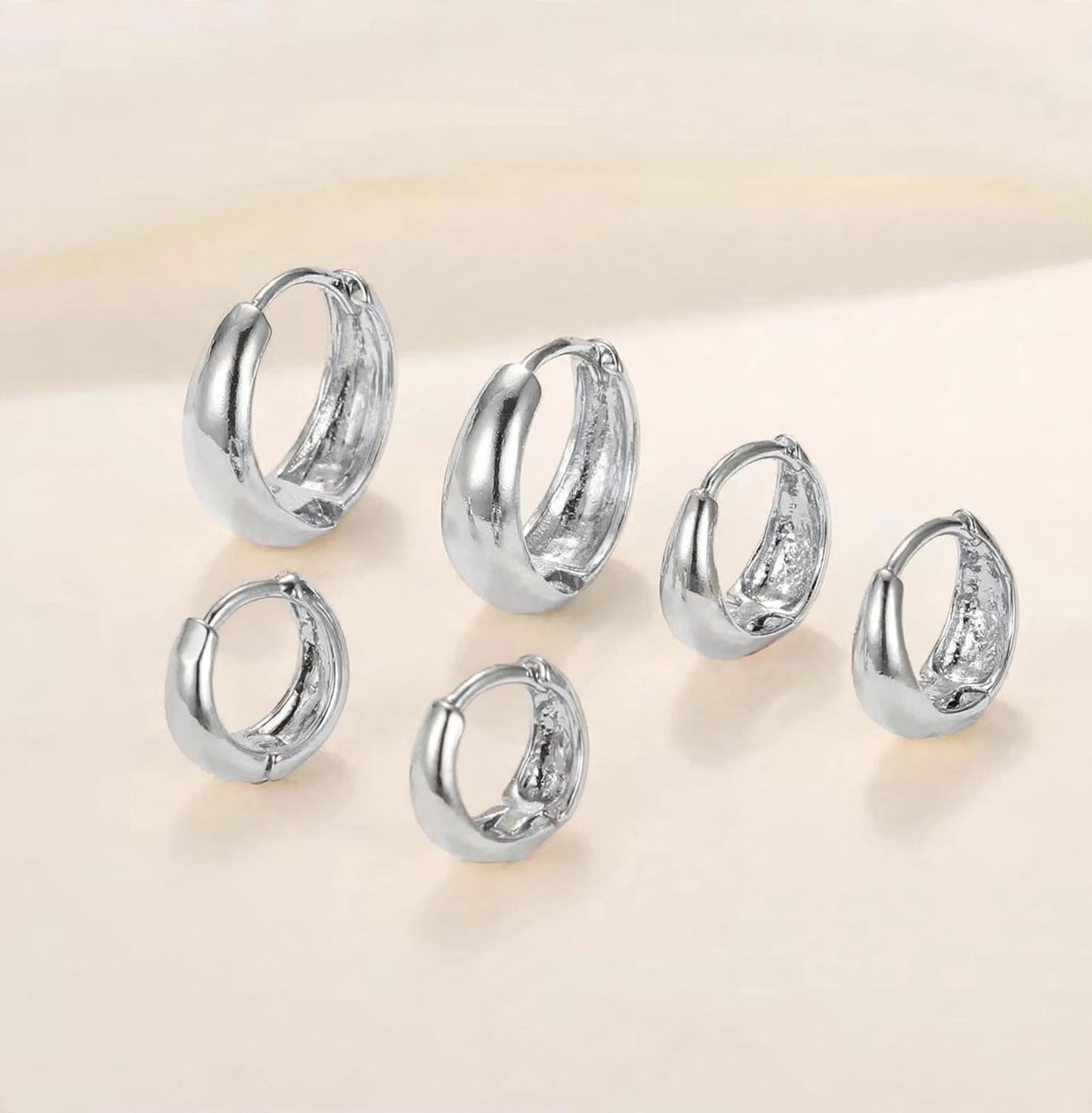 Everyday Thicc Hoops -Silver