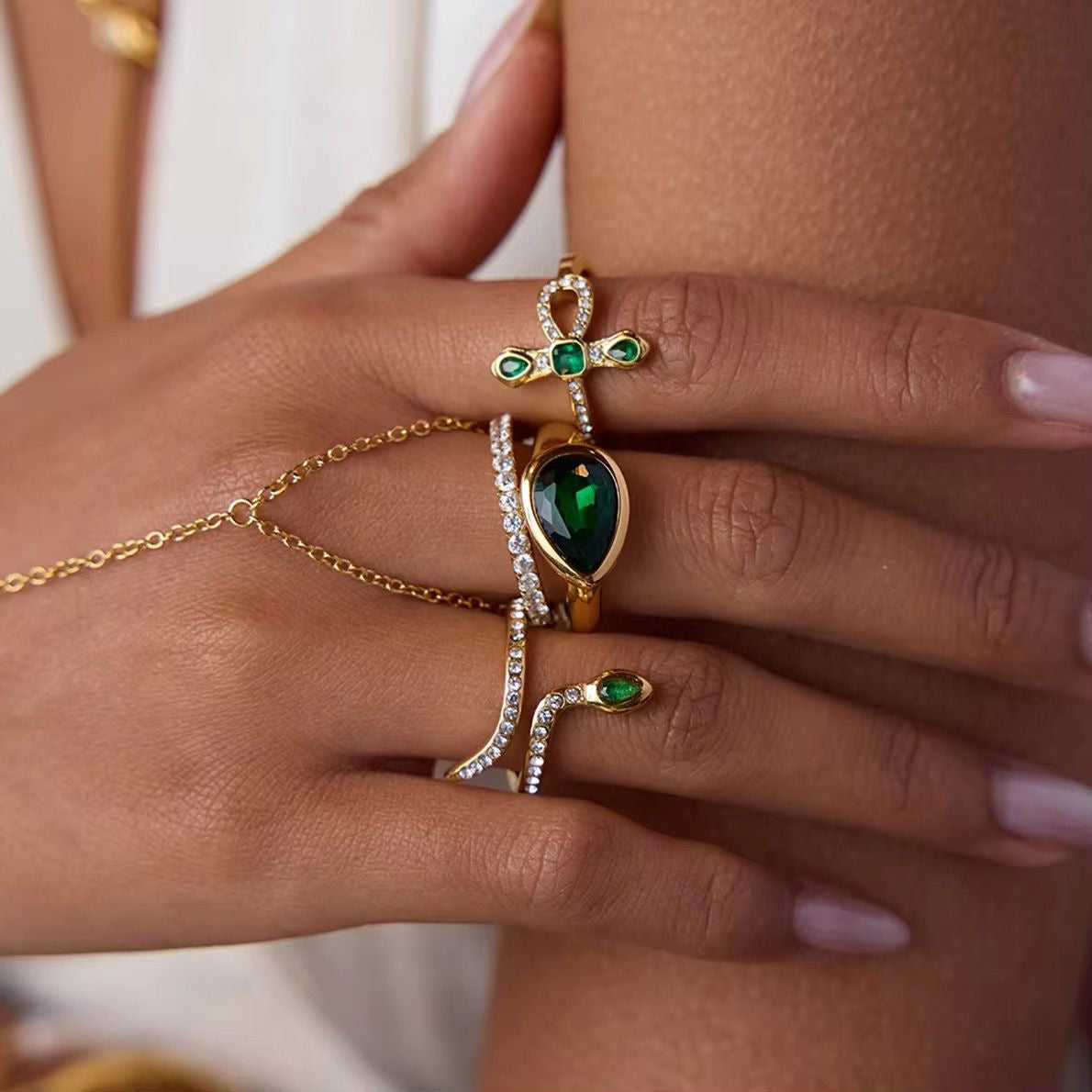 Emerald Dome Signet Ring