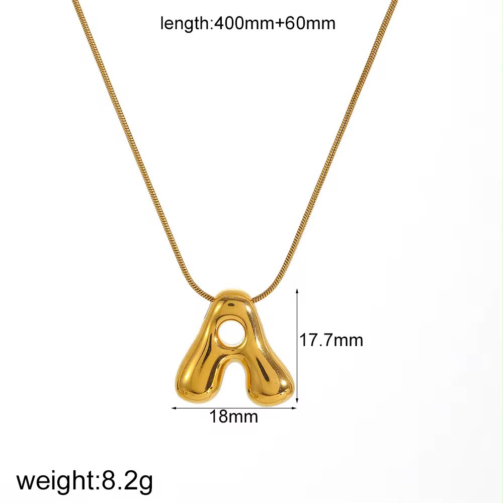 Bubble Initial Necklace