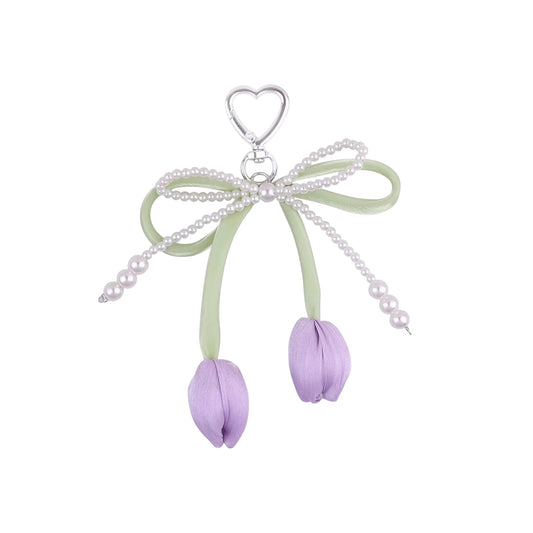Coquette Tulip Pearle Phone | Bag Charm X Keychain