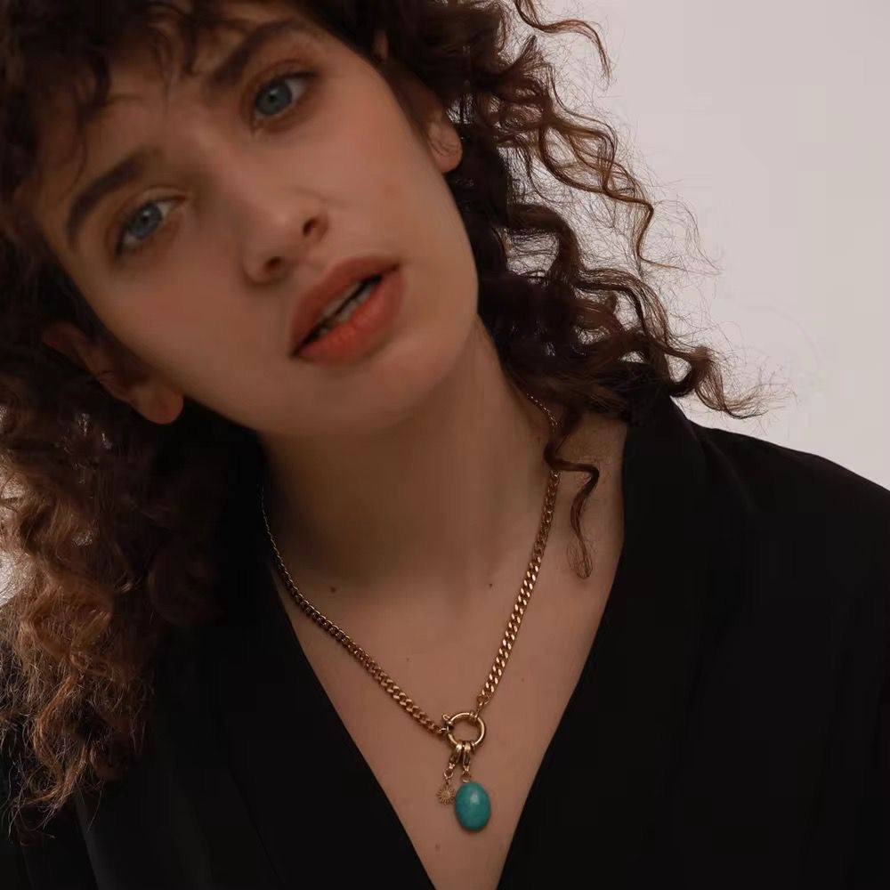 Feroza Necklace -Dual Charm