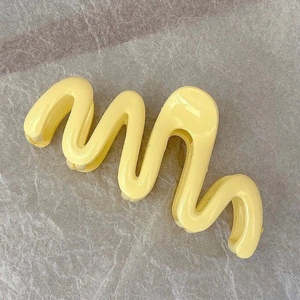 Wave Claw Clip -Yellow