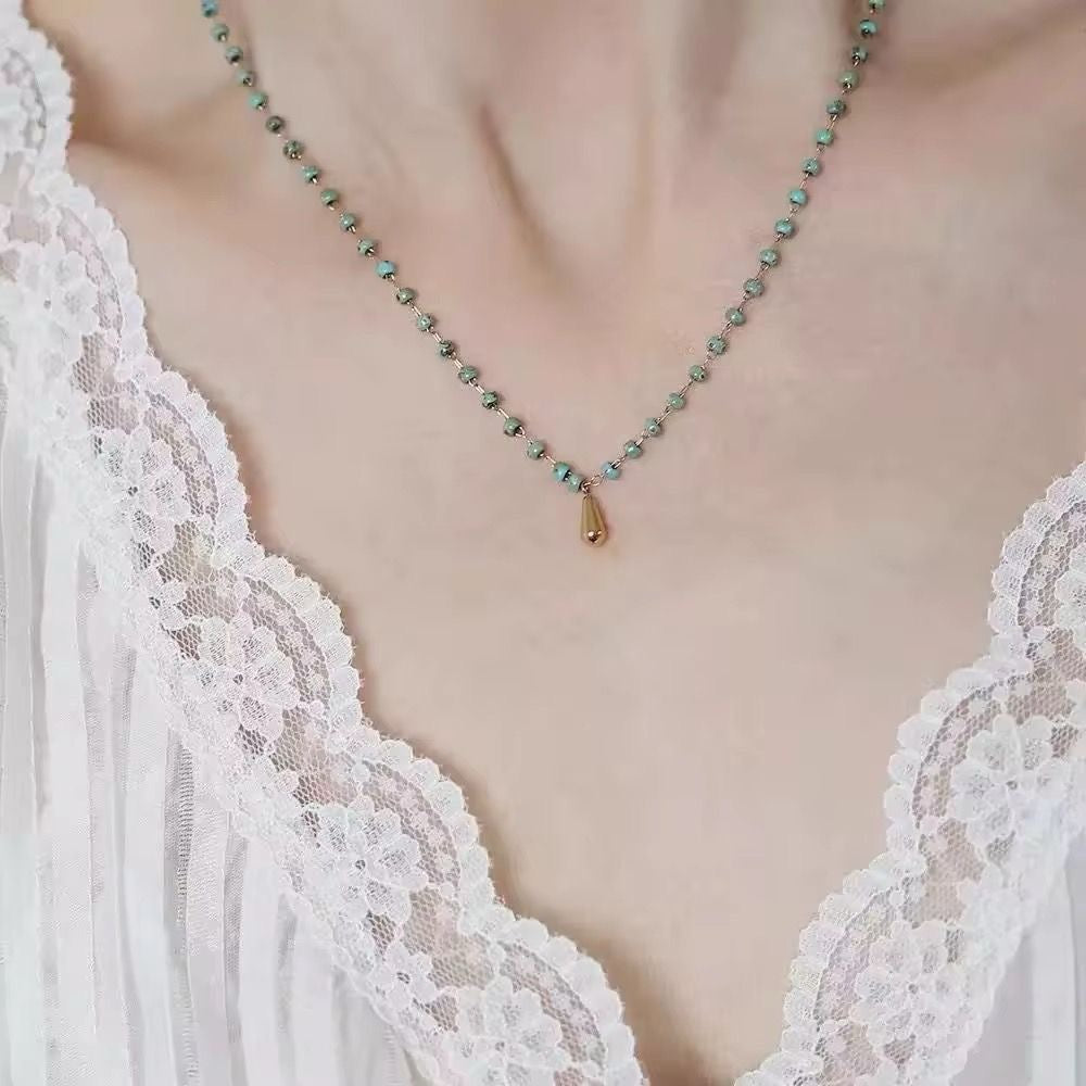 Azure Turquoise Beaded Necklace