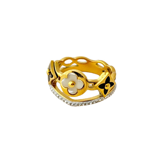 Blossom Of Luxury Cz Ring -18K