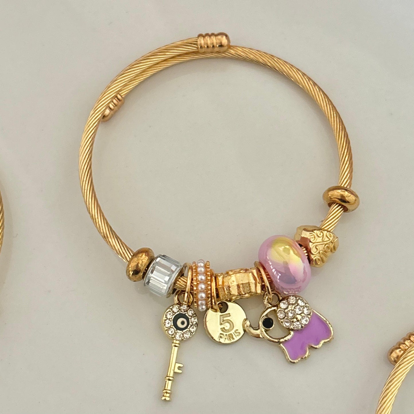 Pixie Multi Charm Bracelet -Lilac