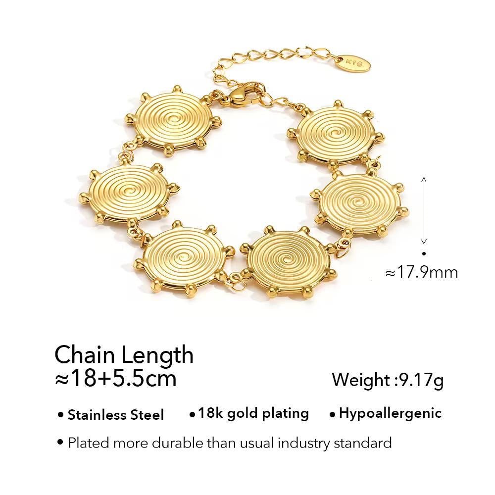 Sunburst Coin Bracelet
