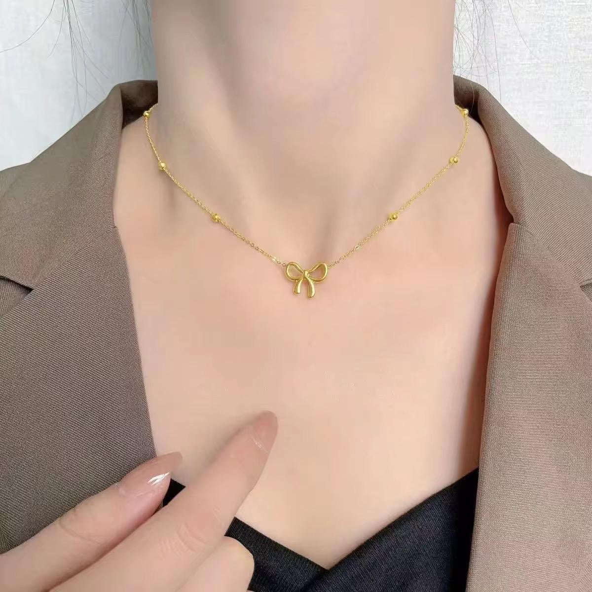 Little Sweetheart Bow Necklace