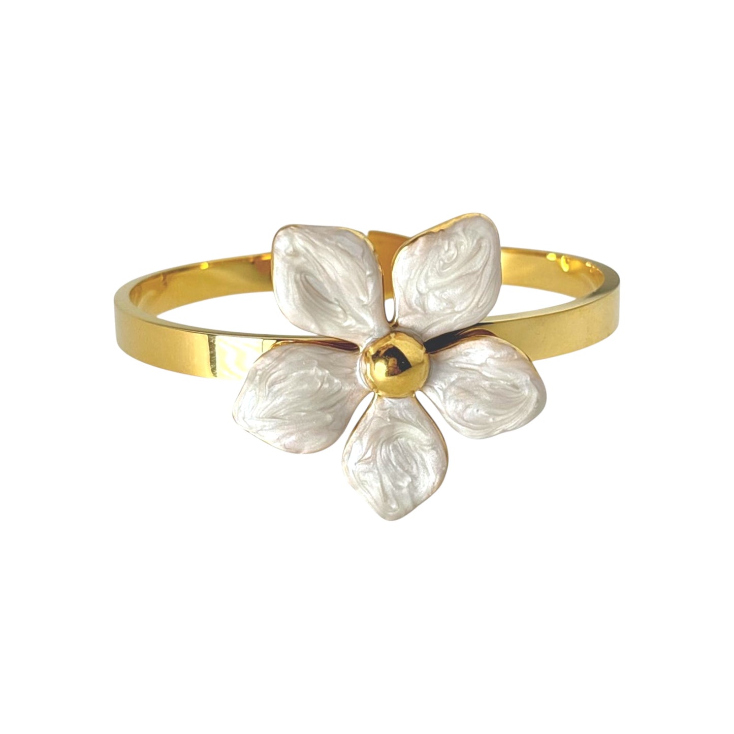 Lily Charm Cuff -Perle White