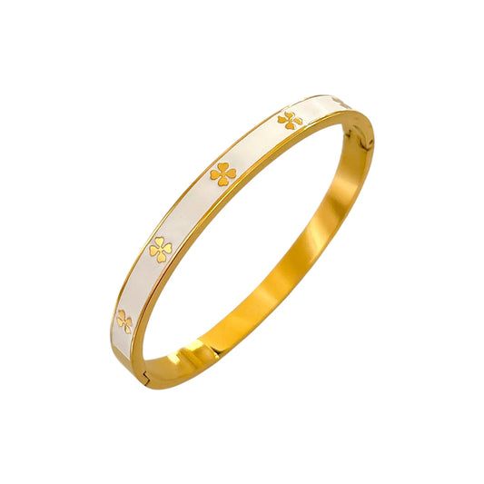 White Spade Bracelet -18K