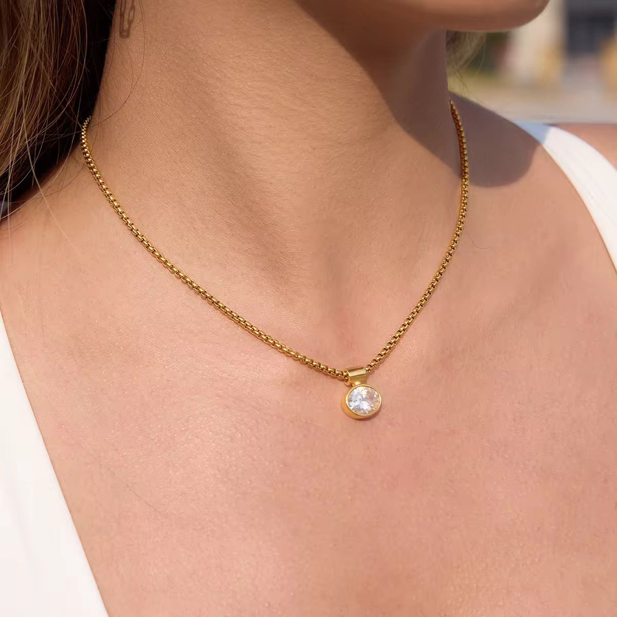 Luma Aurea Solitaire Necklace