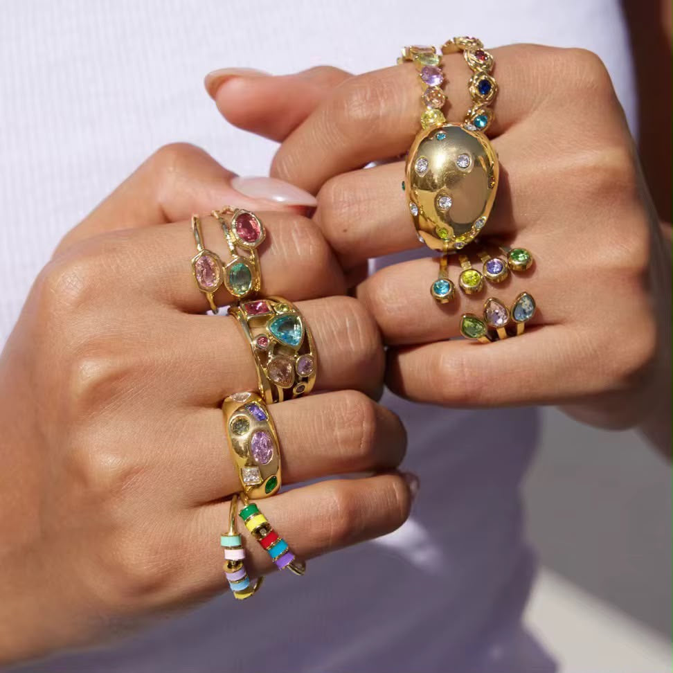 Rainbow Frill Ring
