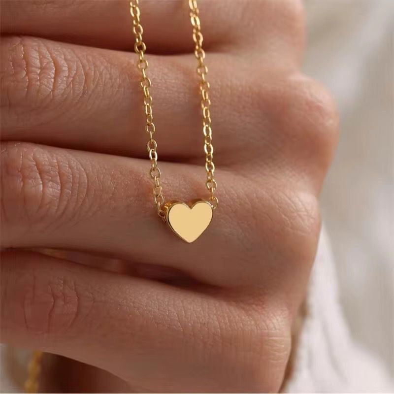 Petite Heart Necklace -Gold