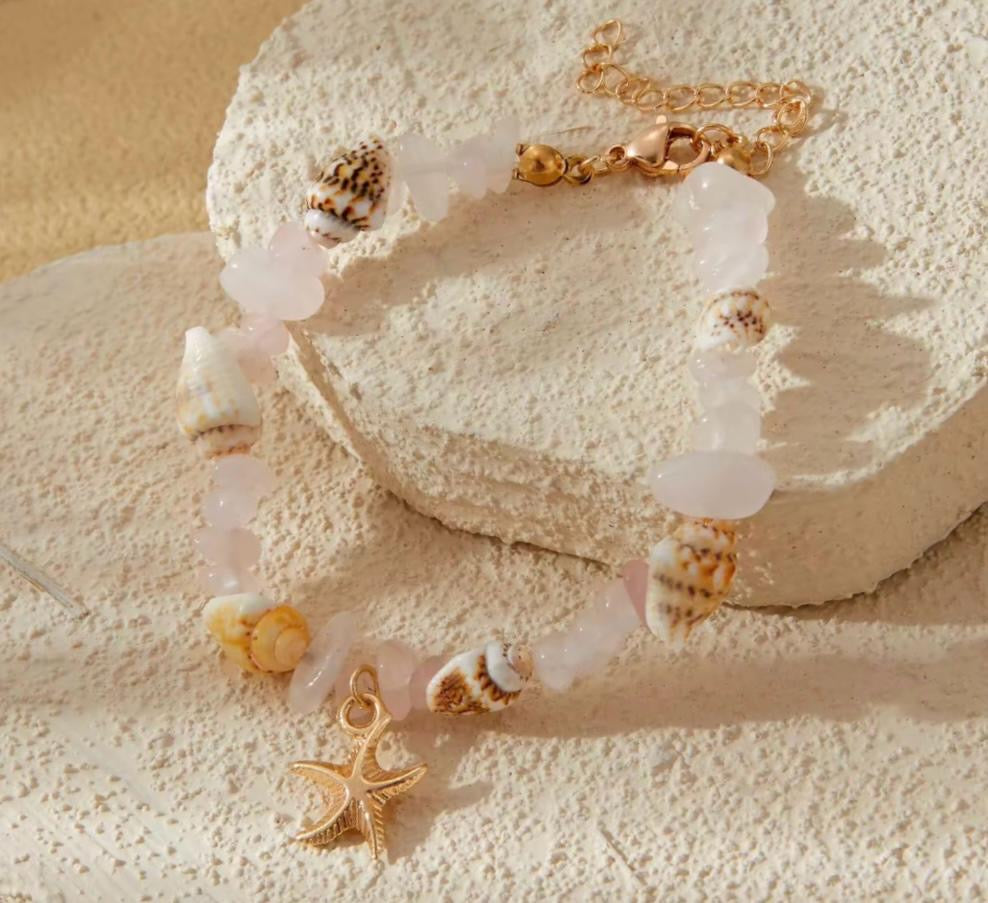 Sea Serenity Bracelet -Pink Quartz