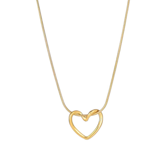 Delicate Heart Necklace -18K