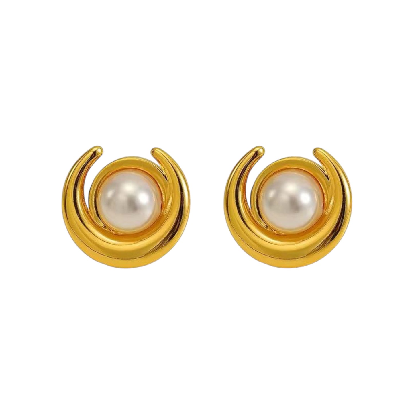 June Pearl Studs -18K