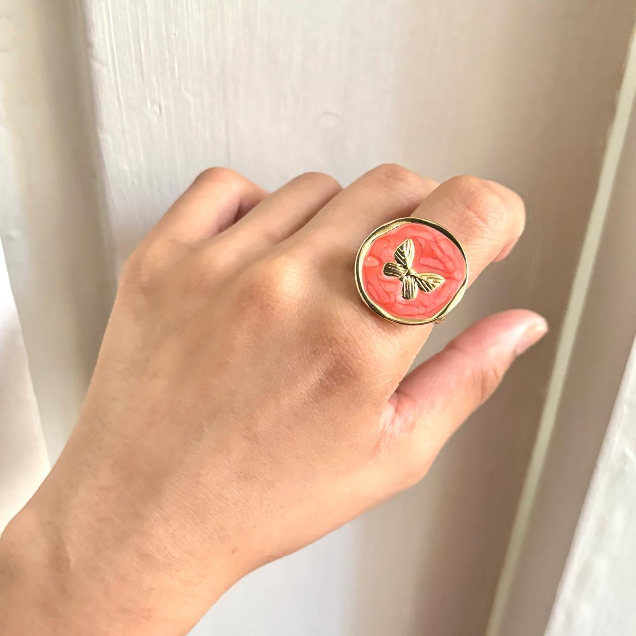 Flutter Ring -Peach