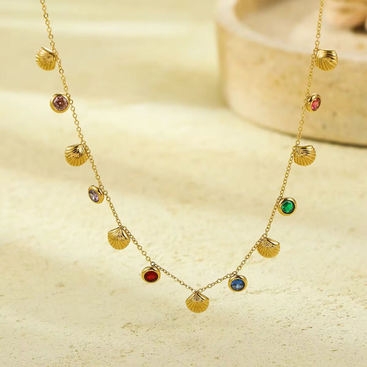 Gem Whisper Cz Charm Necklace