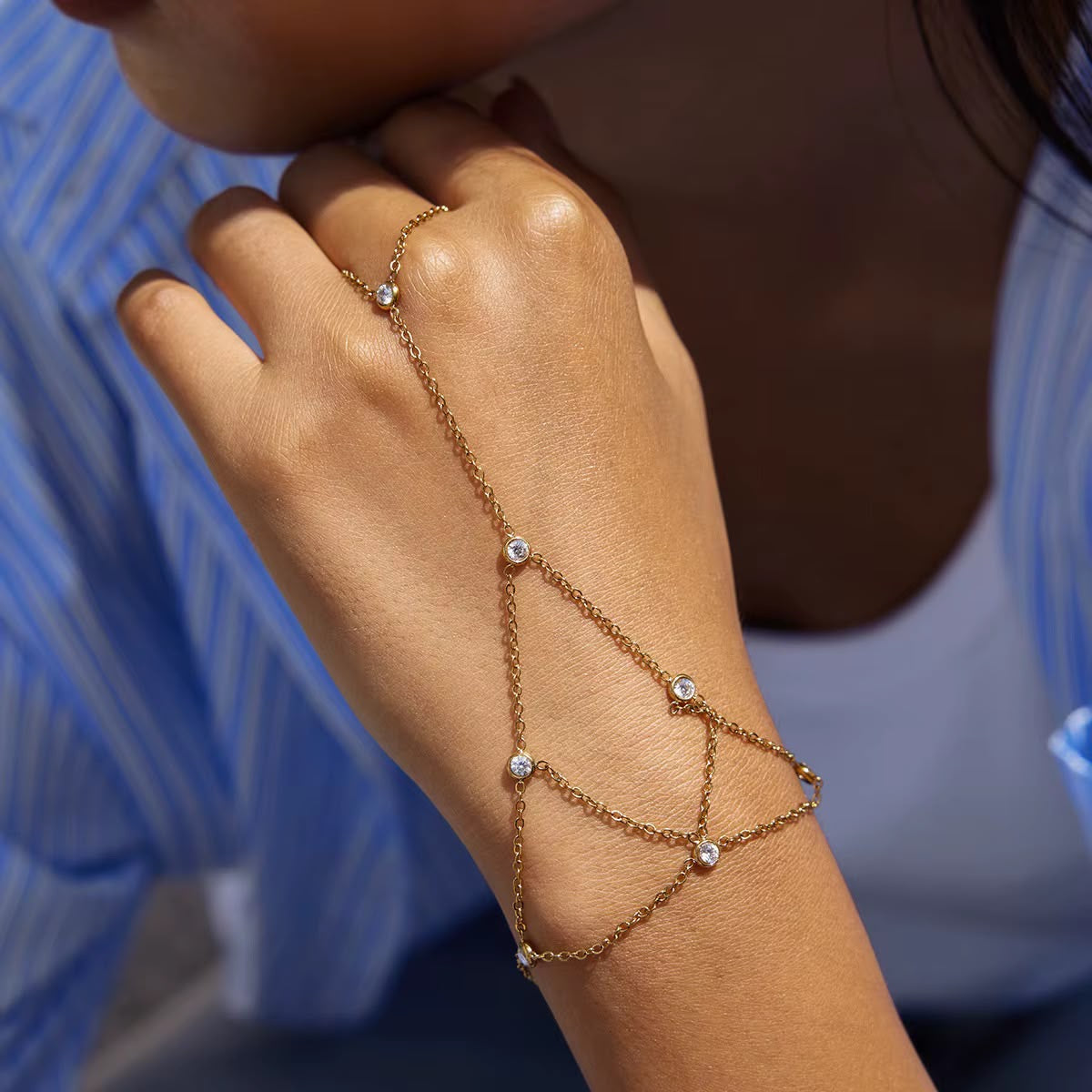 Selene Diamond Hand Chain