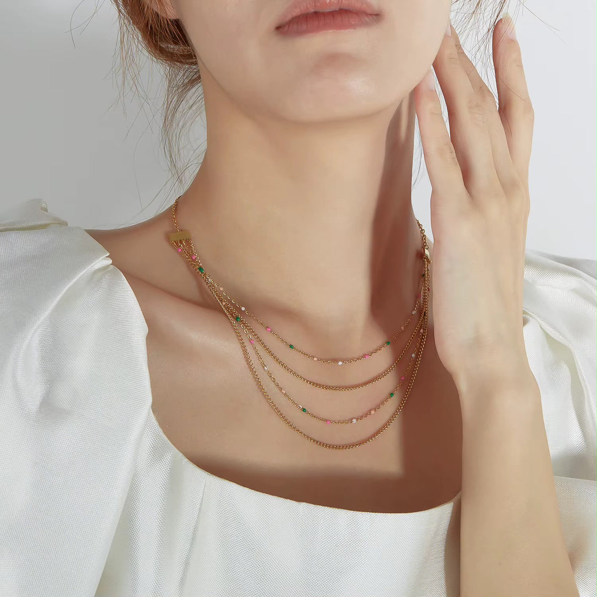 Candy Sorbet -Four Layered Necklace