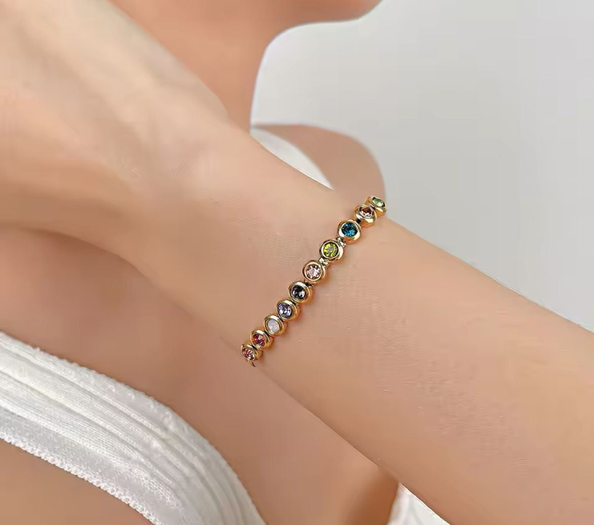 Twinkle Petite CZ Bracelet -18K