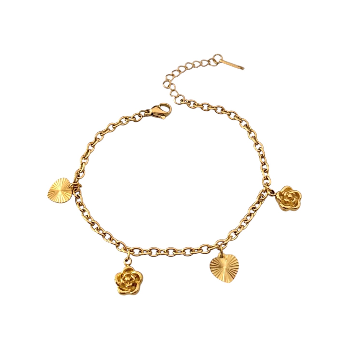 Heart of Roses Charm Bracelet