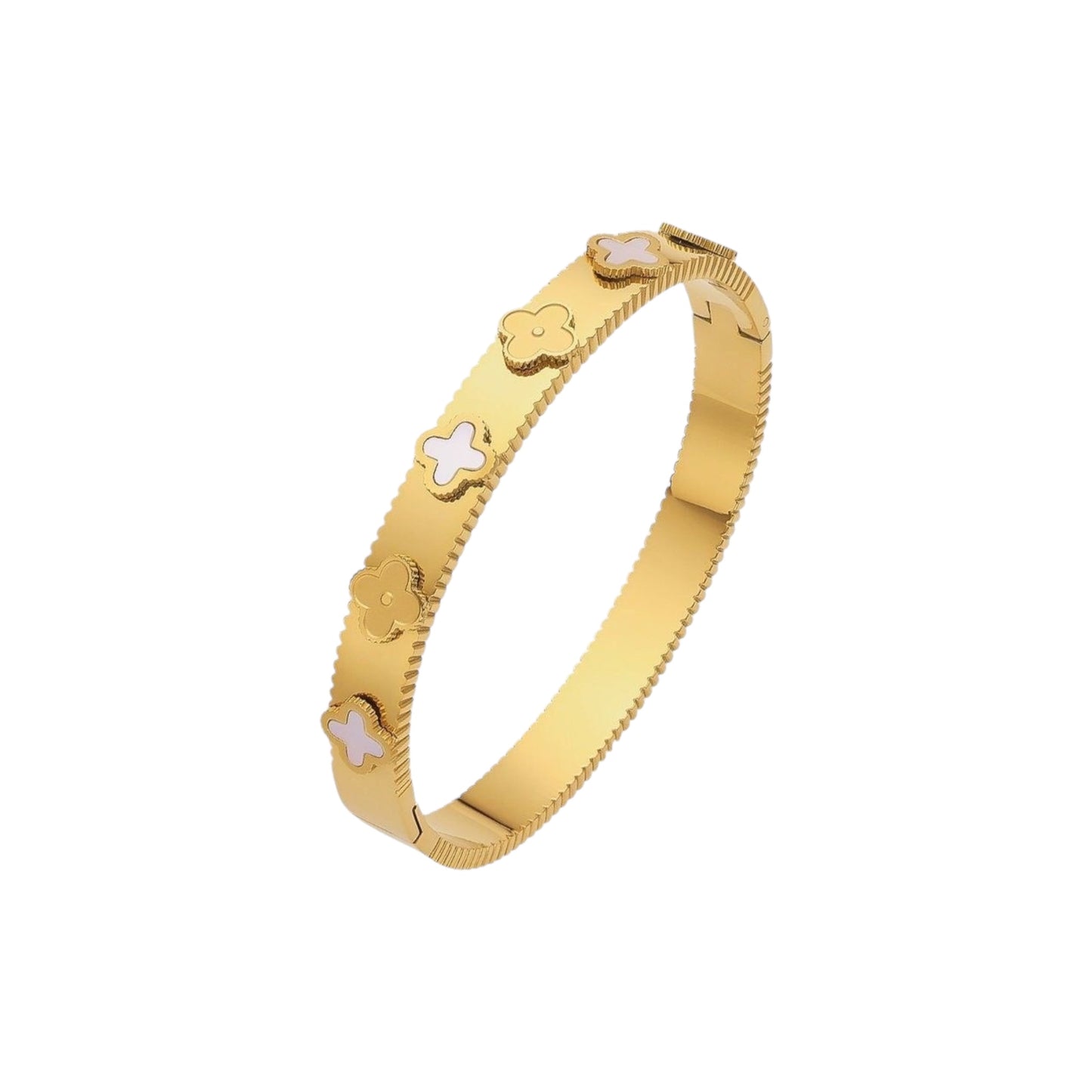 White X Gold Clovia Bracelet -18K