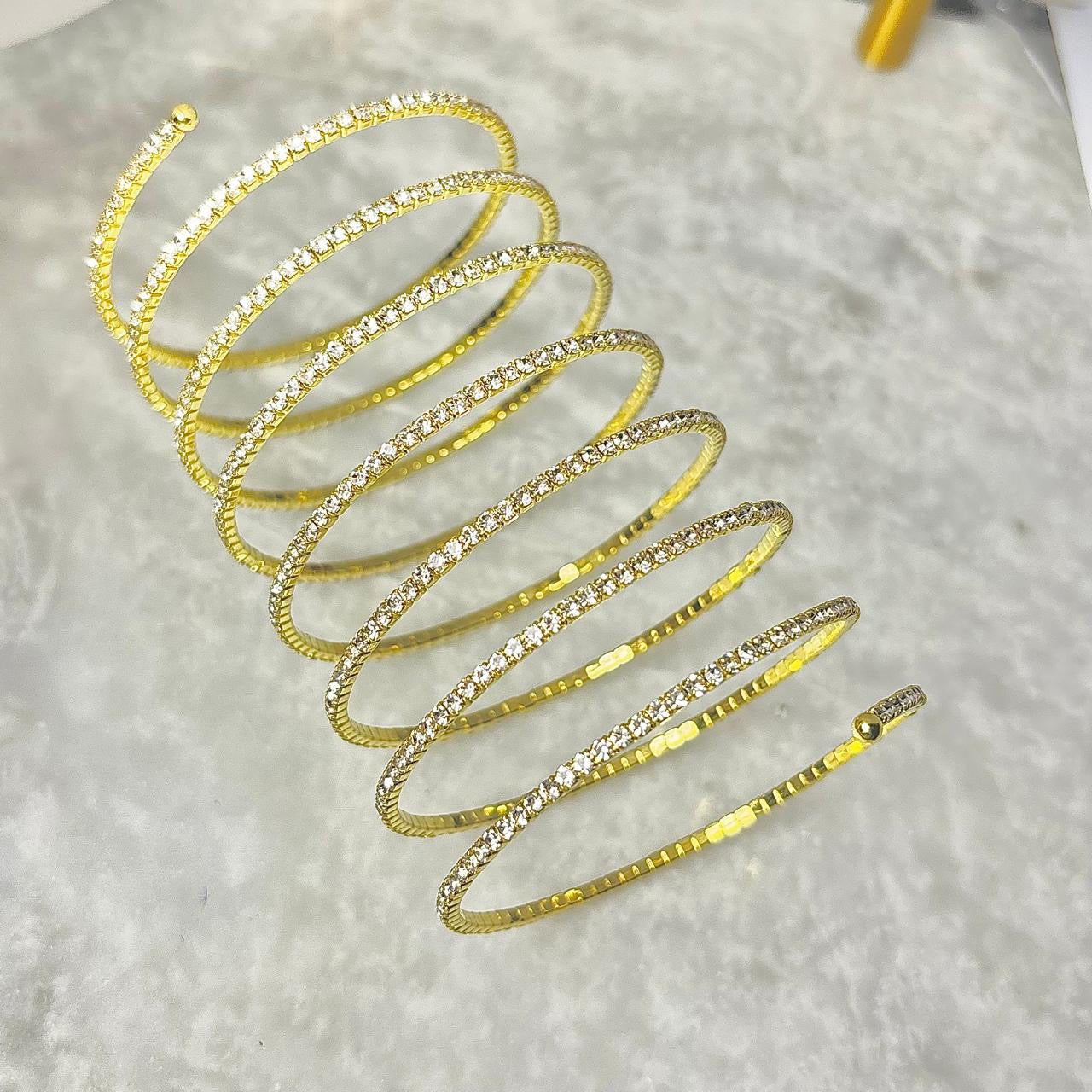 Glitz Spiral Layered Bracelet