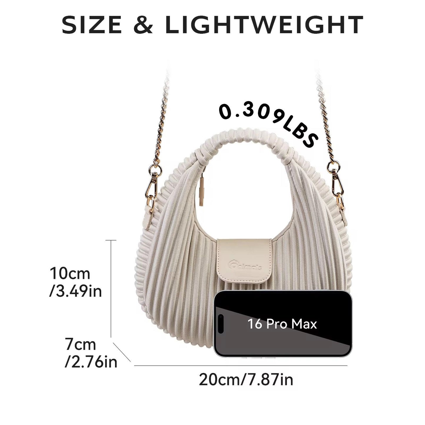 LC Ribbed Cloud Shoulder Bag -Off White