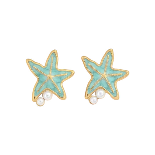 Ocean Star Studs -Turquoise