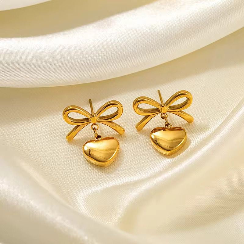 Ballerina Bow Earrings -18K