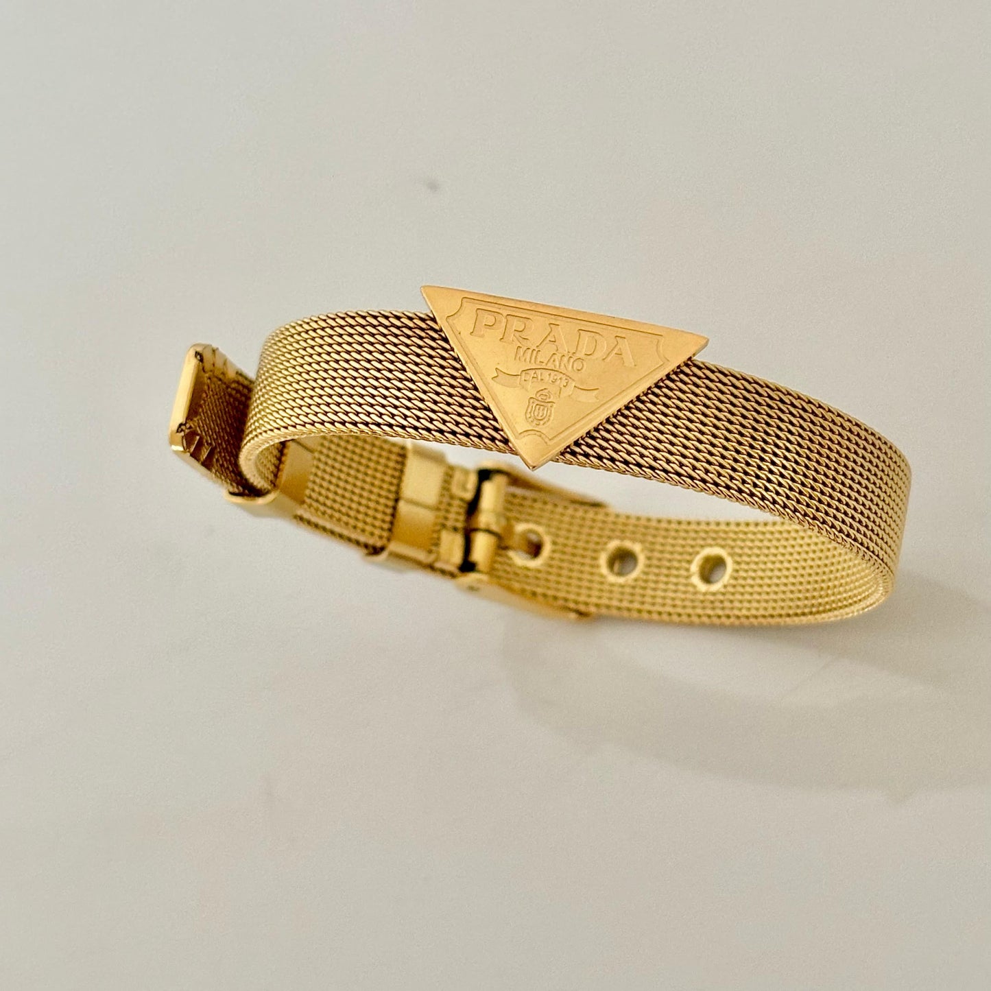 Luxe P-Thick Mesh Belt Bracelet -18K