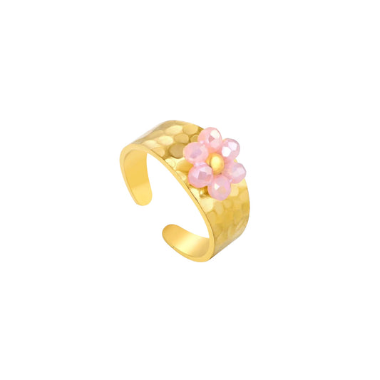 Disty Daisy Hammered Ring