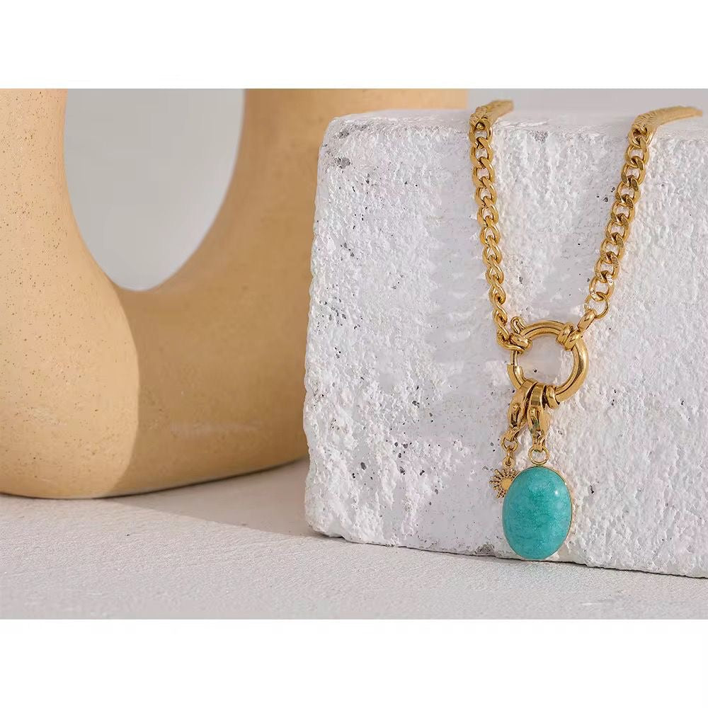 Feroza Necklace -Dual Charm