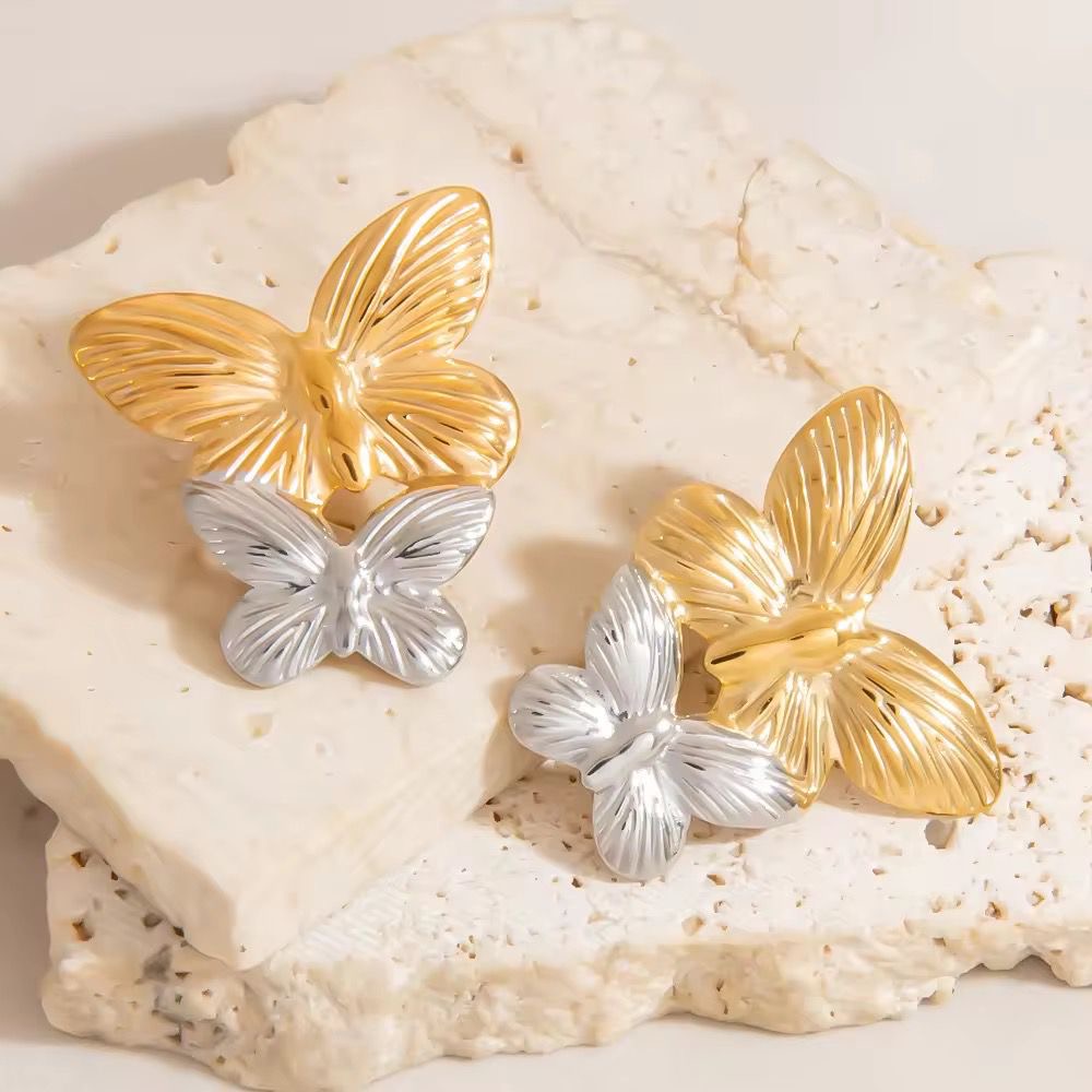 Mariposa Studs -Dual Tone
