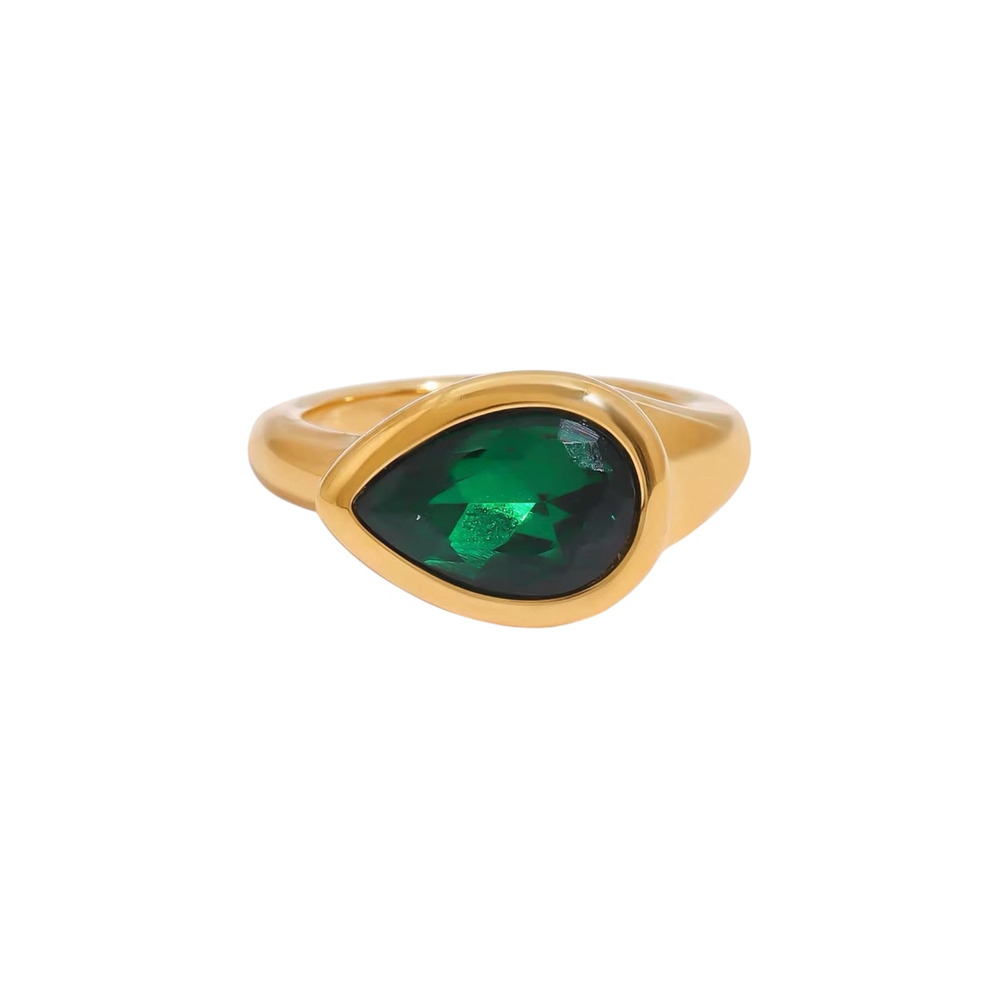 Emerald Dome Signet Ring
