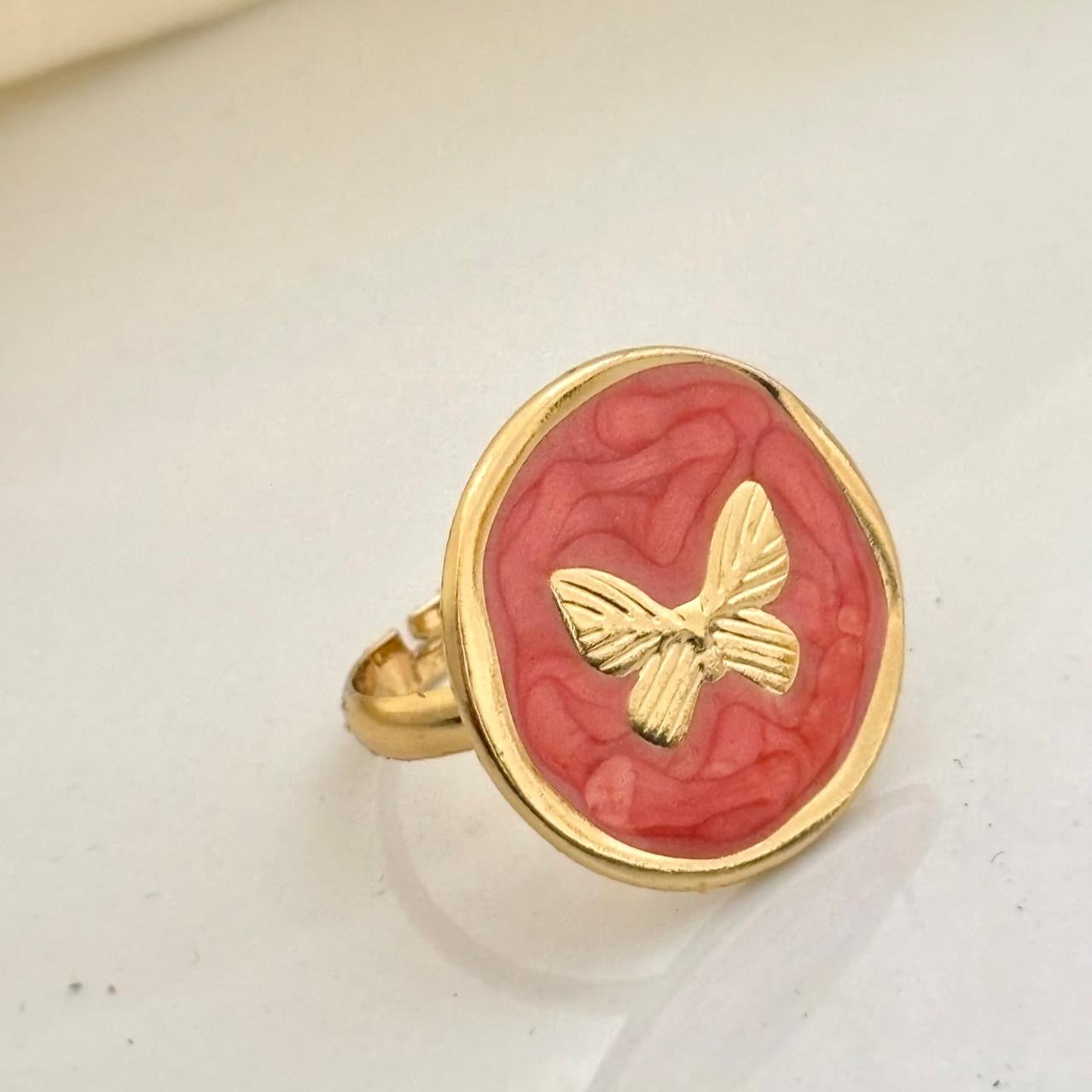 Flutter Ring -Peach