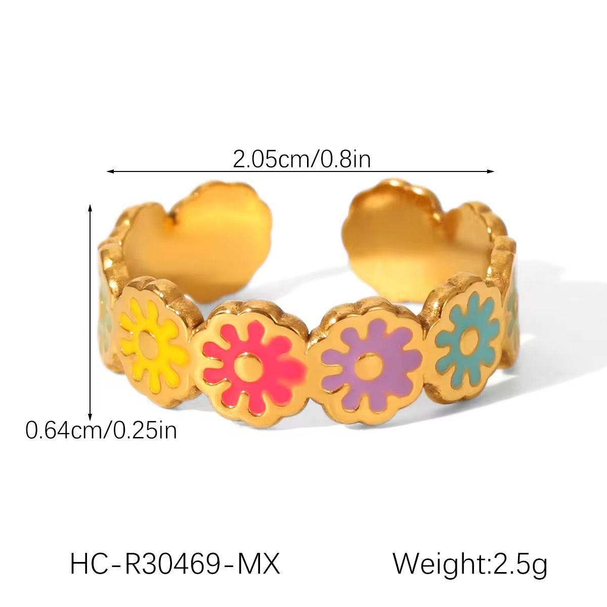 Daisy Bloom Ring -Multi