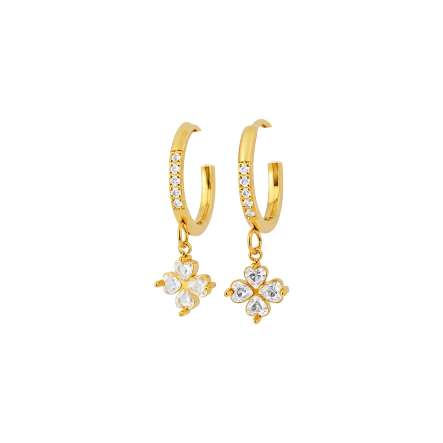 Queen Clovia Charm Hoops