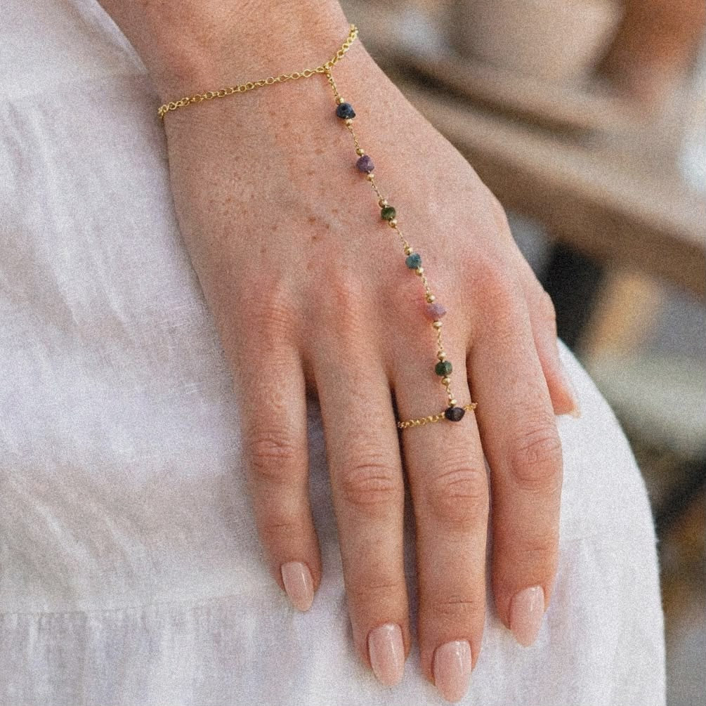 Rock Gem Hand Chain