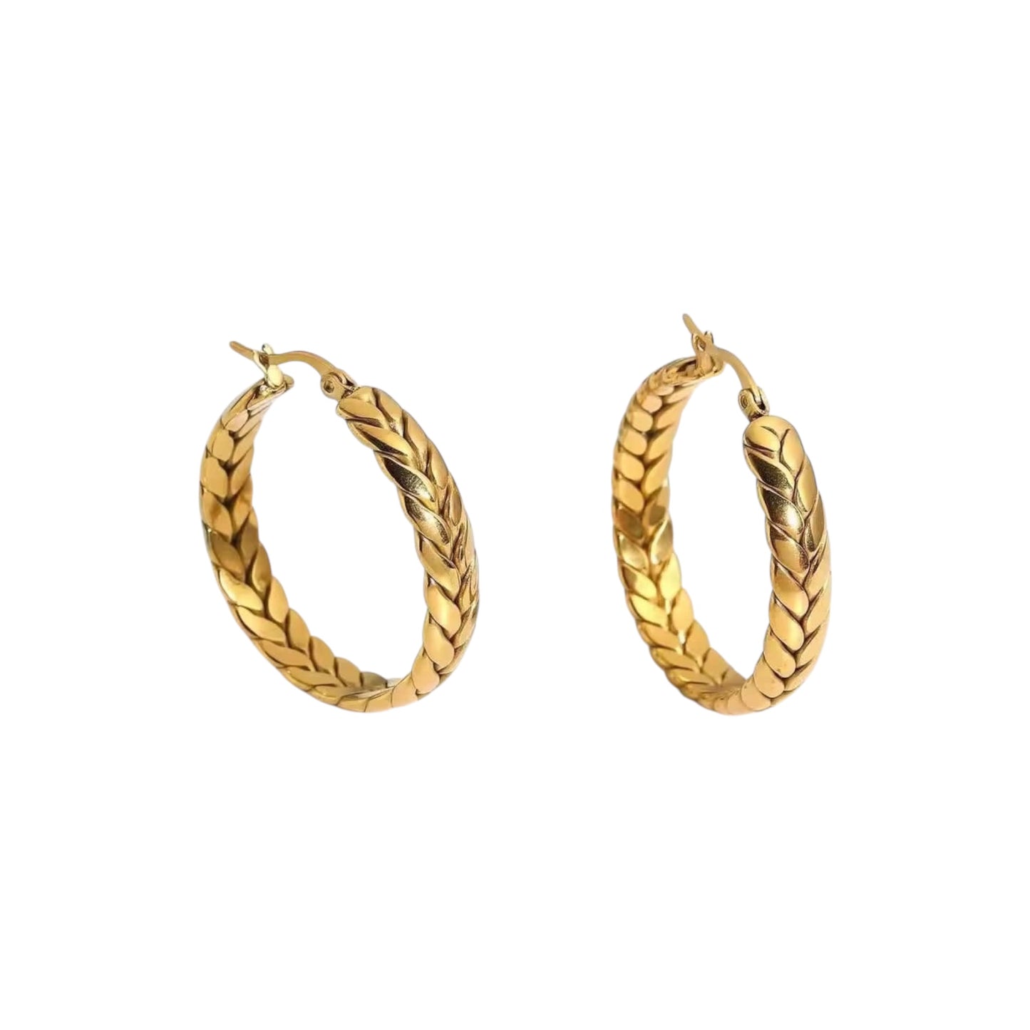 Braided Hoops -18K